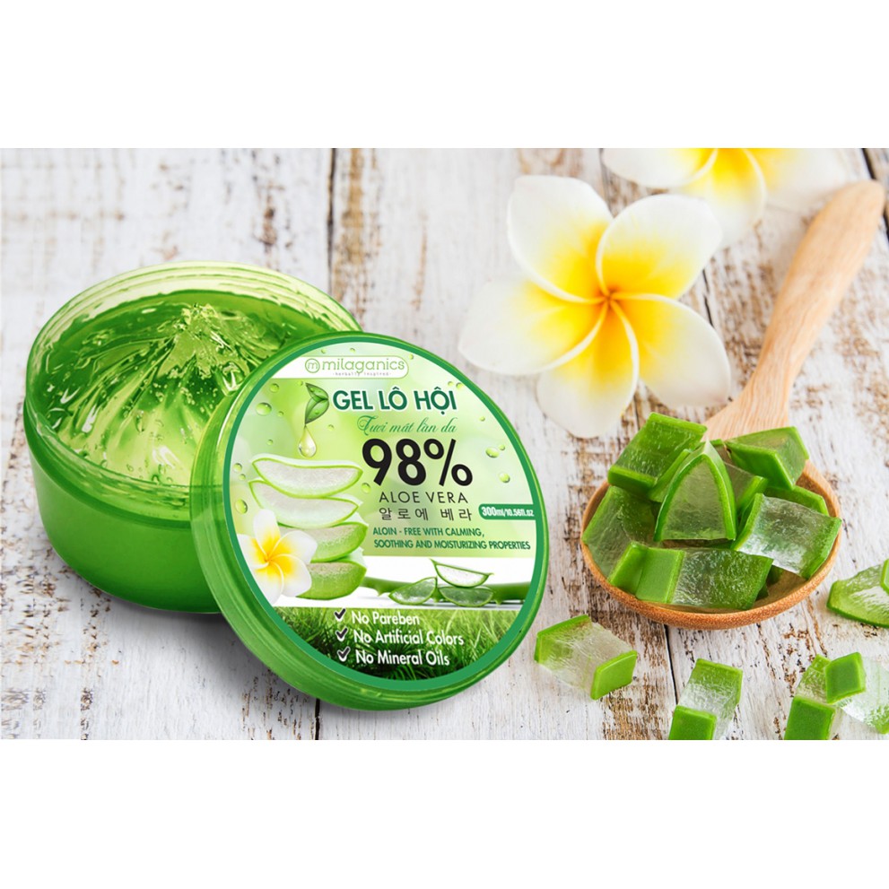 Gel Lô Hội Milaganics Gel Aloe Vera 98% 300ml