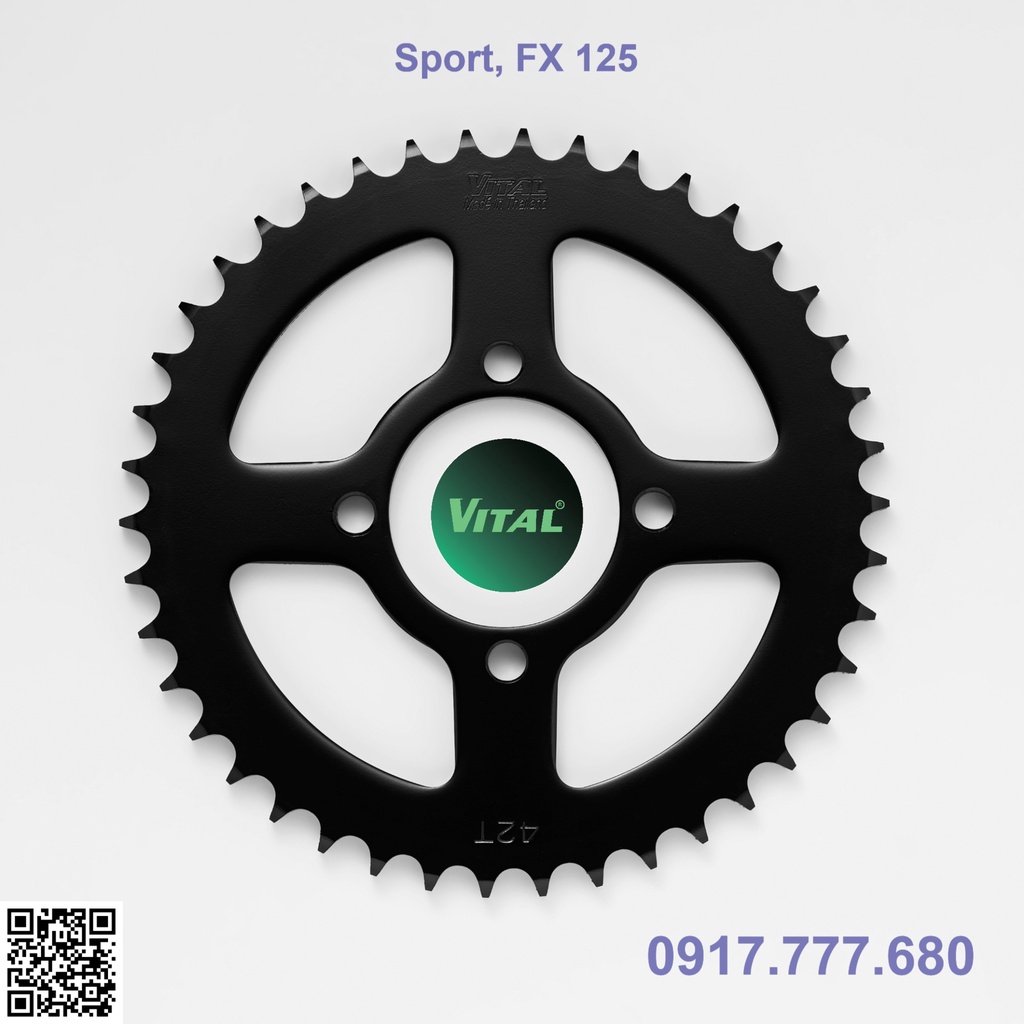 Dĩa Viva, Sport, Smash, Revo, Best, X-Bike, Axelo 110, Shougun, GD 110, Fx 125 -Size 32T đến 45T Nhông Sên Dĩa VITAL
