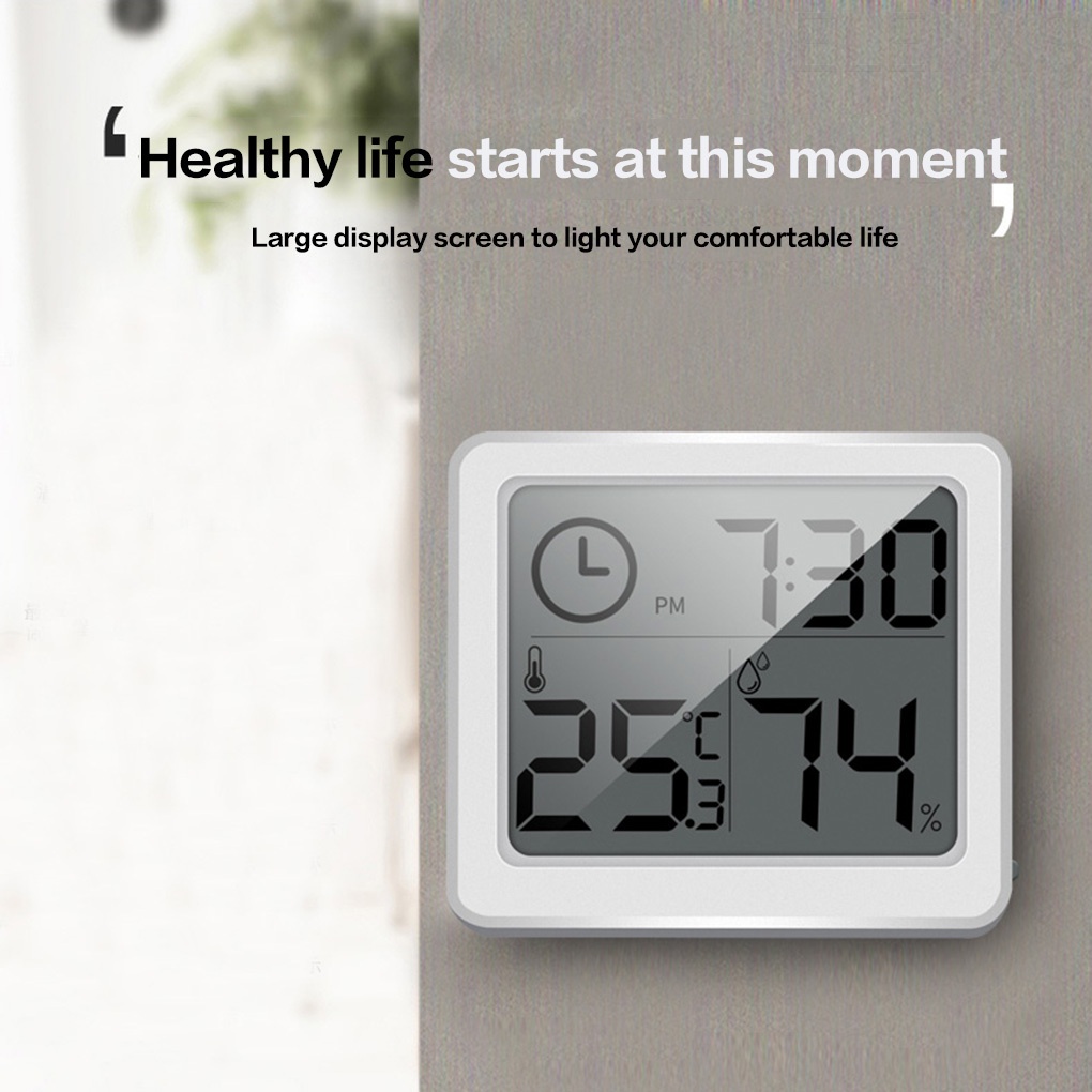 Đồng Hồ Điện Tử Đo Nhiệt Độ Và Độ Ẩm Màn Hình Lcd Tiện Dụng Cho Gia Đình