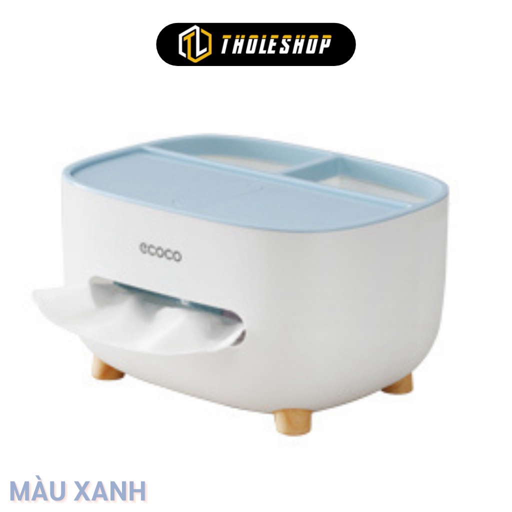 Hộp Đựng Khăn Giấy Ecoco GIGAHOME Hộp Giấy Ăn Để Bàn Sang Trọng Có Ngăn Để Đồ Đa Năng 1039