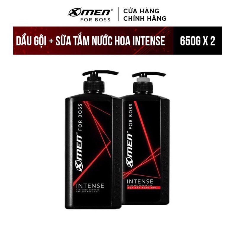 Combo dầu gội và sữa tắm hương nước hoa Xmen For Boss 650g