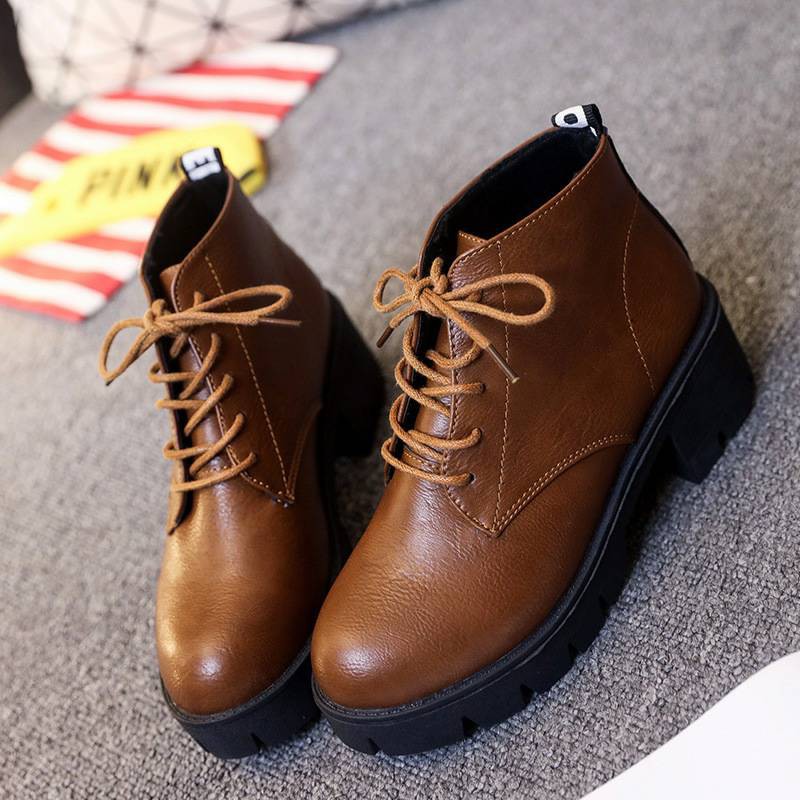 Boots cổ trung Hàn Quốc đế 6cm cao cu êm chân 6266 | BigBuy360 - bigbuy360.vn