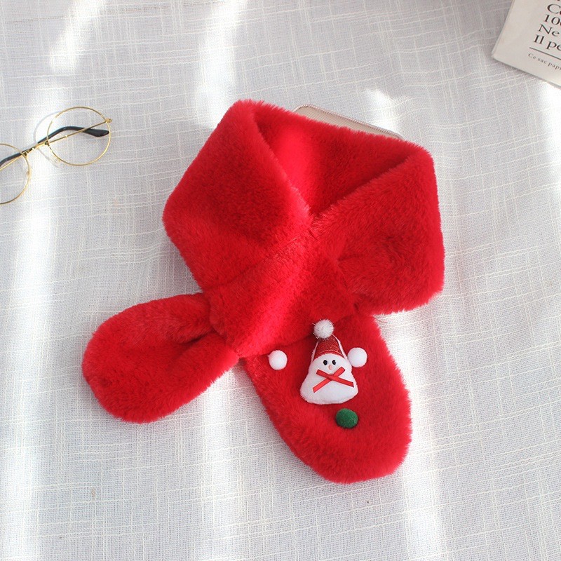 Khăn quàng cổ lông dành cho bé mùa đông noel mã T08