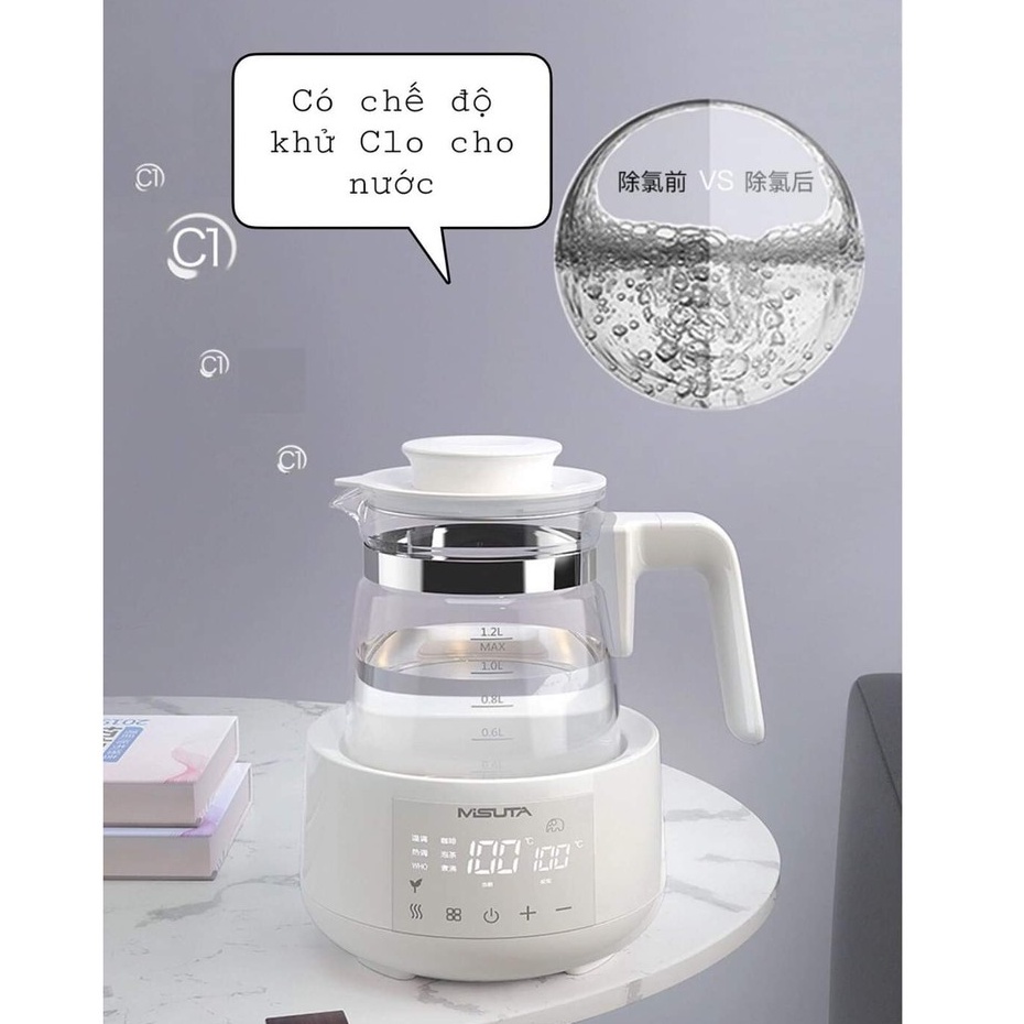 Máy Hâm Nước Pha Sữa Giữ Nhiệt Thông Minh MISUTA, Bình Đun Nước Hâm Nước Pha Sữa MISUTA Chính Hãng