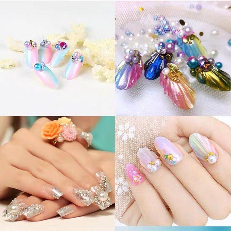 Set 250 Hạt Ngọc Trai Giả Nhiều Màu Sắc Làm Trang Sức Thủ Công 4-10mm