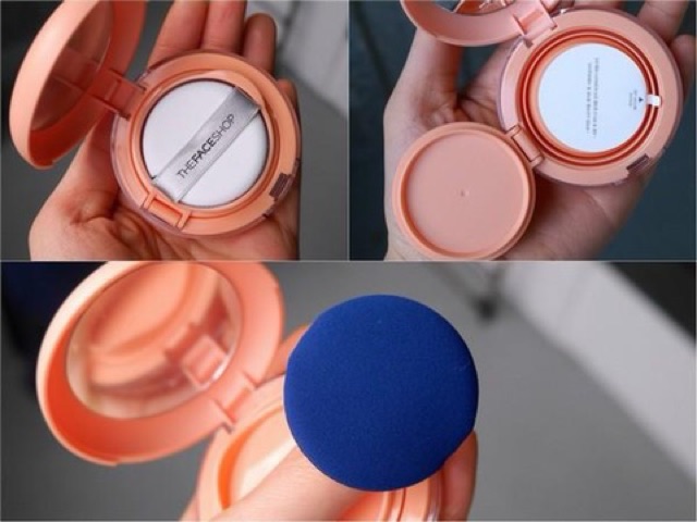 Má hồng dạng nước Hydro Cushion Blush The Face Shop #03 Coral Cam tươi siêu xinh🍑