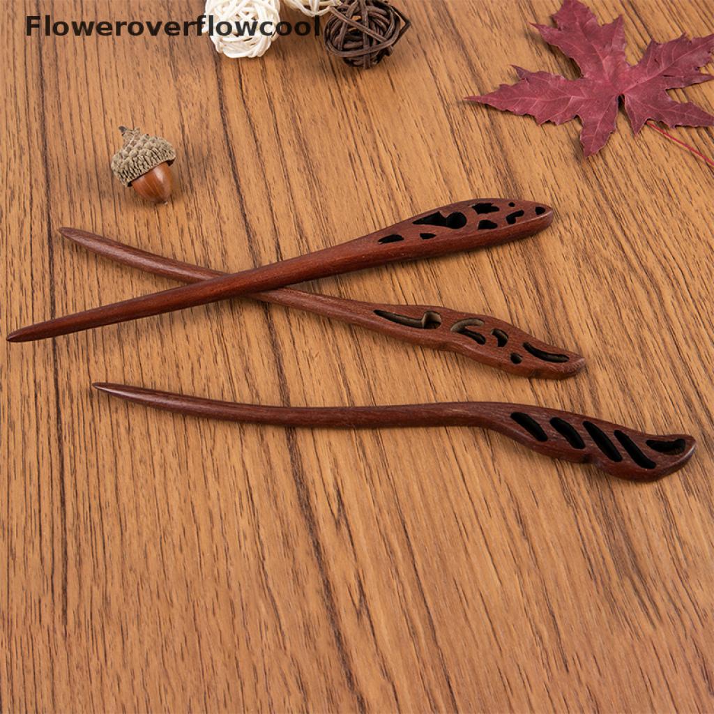 Fcvn Vintage Handmade Wooden Green Sandalwood Hairpins Women Hair Pin Ancient Chinese HOT