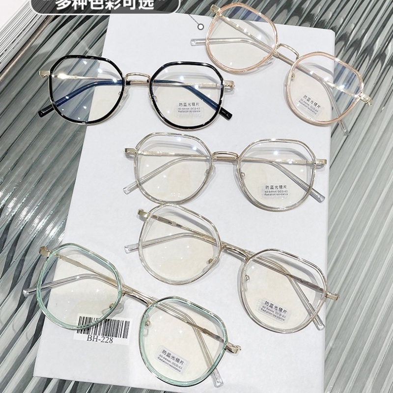 Mắt kính gọng tròn chống tia UV bằng kim loại phong cách retro cho nam và nữ