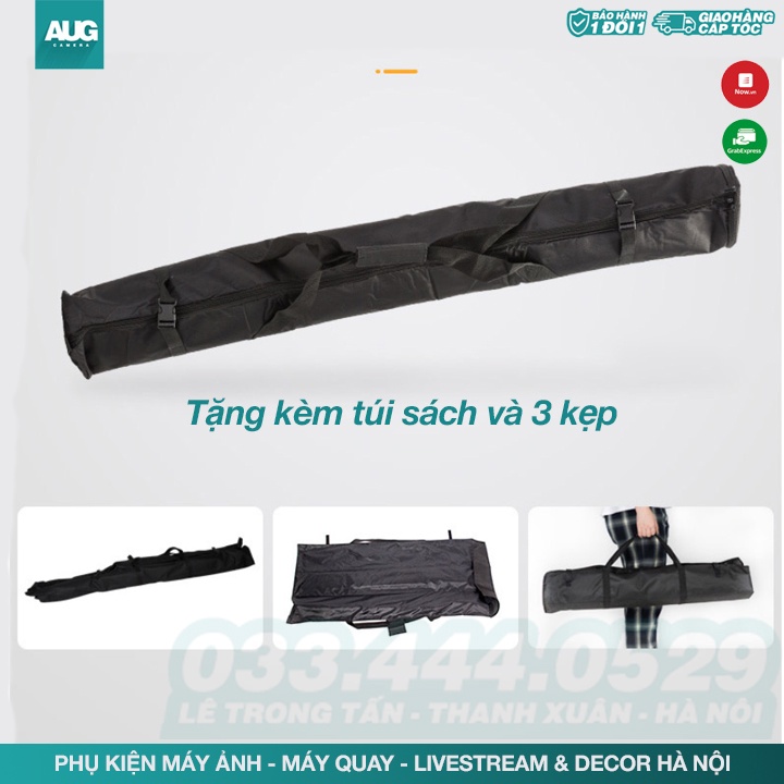 Bộ giá treo phông - khung treo phông di động PHOTOFUL CHÍNH HÃNG chụp ảnh cỡ lớn 2m88 x 3m - AUG Camera &amp; Decor