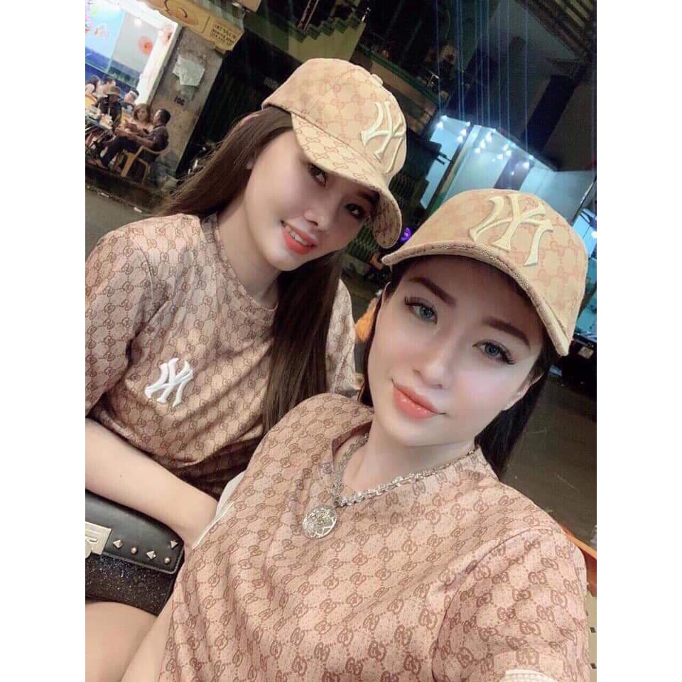 Áo thun nữ Unisex Gucii N.Y style rộng giấu quần