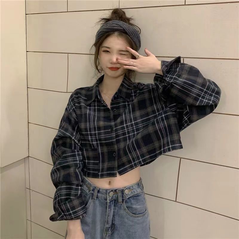 Áo Sơ Mi Caro Dài Tay Thời Trang Nữ