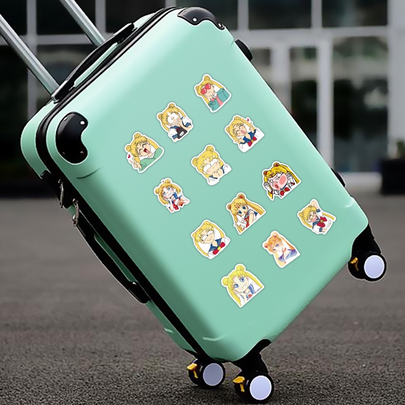 Sailor Moon Miếng Dán Hoạt Hình Thủy Thủ Mặt Trăng Có Đèn Led Trang Trí Điện Thoại