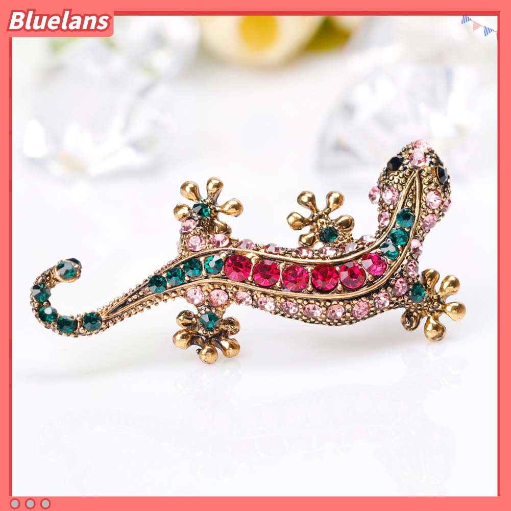 Ghim Cài Áo Hình Thằn Lằn Đính Đá Nhân Tạo Đẹp Mắt