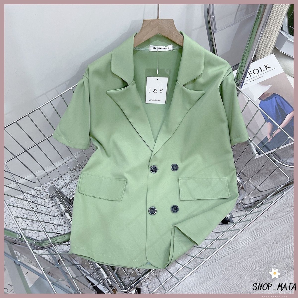 Áo blazer nữ ngắn tay dáng dài nhiều màu. Vest nữ trẻ trung năng động | BigBuy360 - bigbuy360.vn