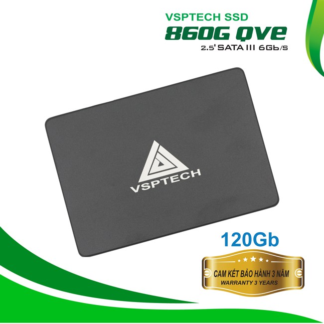 Ổ cứng SSD VSPTECH 860G QVE dung lượng 120GB - tốc độ ghi 420MB/s đọc 500MB/s (Đen)