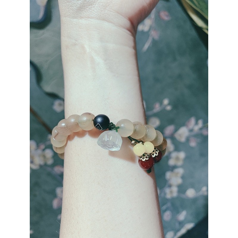 chuỗi vòng tay họa tiết hoa sen