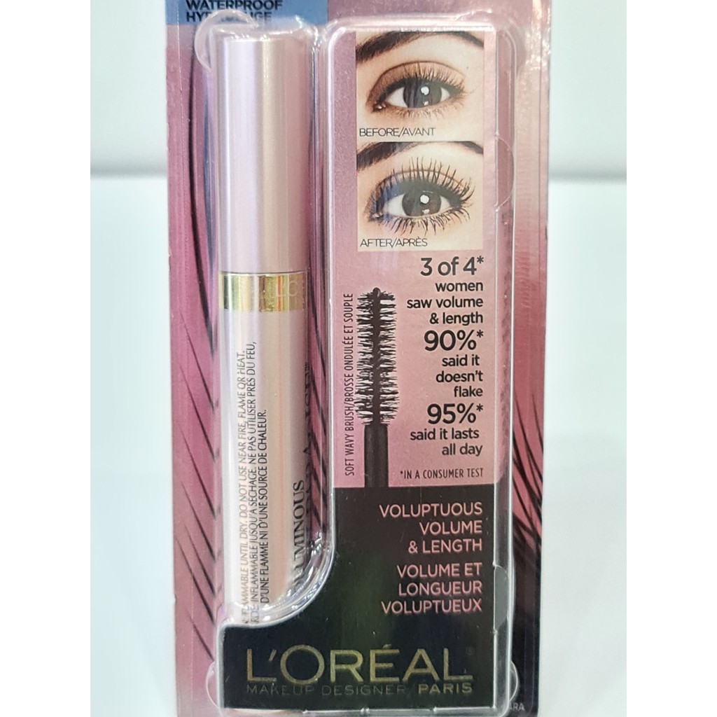 Mascara Không Trôi Làm Dày Và Dài Mi L'Oreal  Makeup Voluminous Lash Paradise Waterproof Mascara 8.5ml