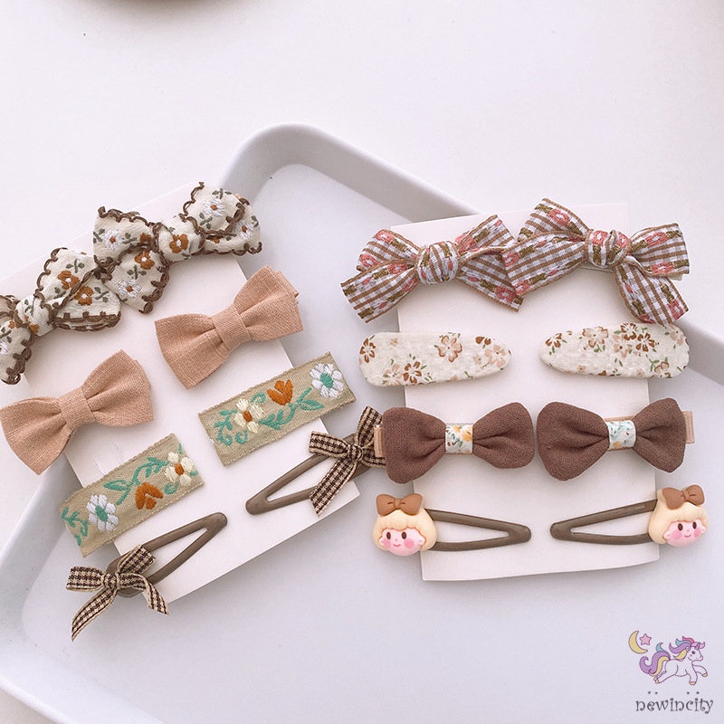 Bộ 8 Kẹp Tóc Kiểu Công Chúa Dễ Thương Cho Bé Gái