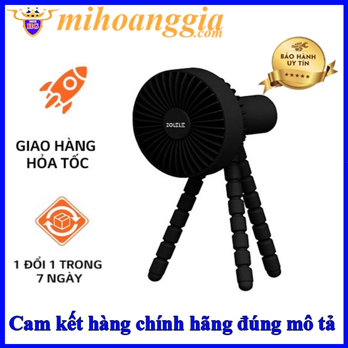 Quạt tích điện mini chân bạch tuộc XIAOMI ZOLELE GXZ F1010 | Quạt tích điện XIAOMI SOLOVE | MIHOANGGIA