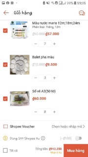 Combo:sổ,màu acr,palet