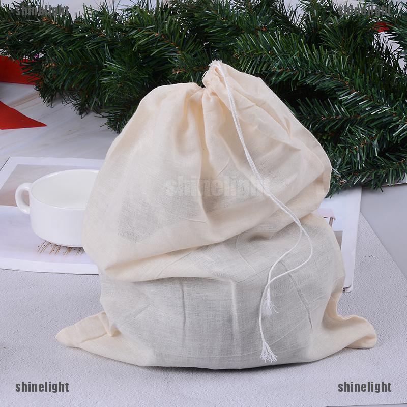 [Shine] Reusable Nut Almond Milk Strainer Bag Tea Coffee juices Filter Cheese Mesh Cloth [LT]