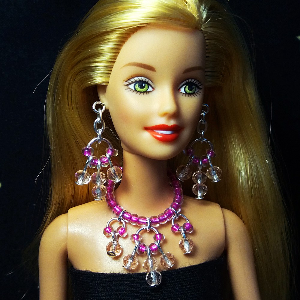 Trang Sức Búp Bê Barbie - Vòng cổ, Hoa Tai Búp bê Handmade Nguyên liệu Cao Cấp #20