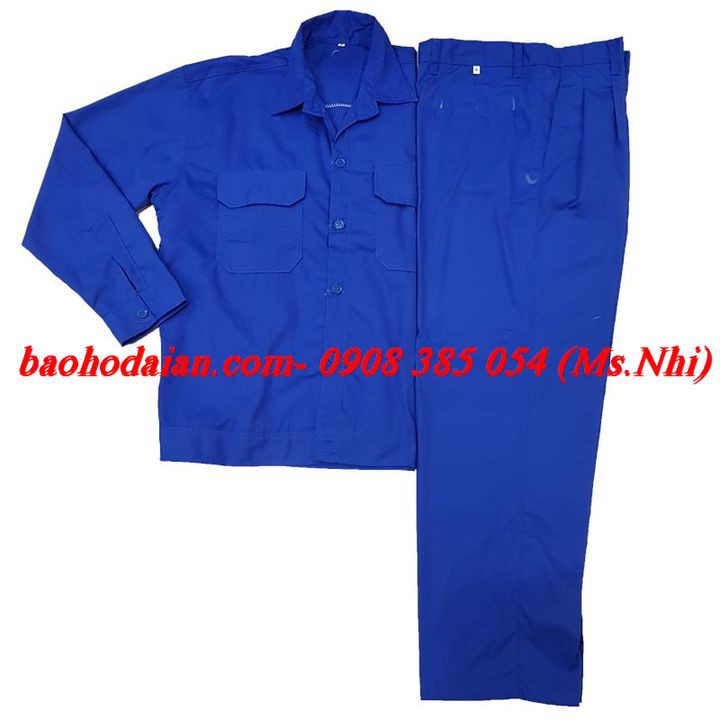 Quần Áo Công Nhân Vải Kaki 65/35- Màu cam, Màu Xanh Dương ( Ảnh Thật)