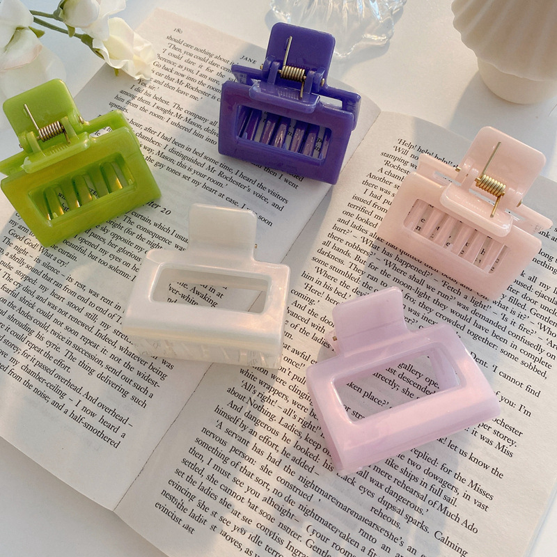 Kẹp Tóc Hình Vuông Màu Sắc Ngọt Ngào Cho Nữ