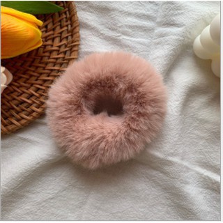 Dây Cột Tóc Scrunchies Vải Lông Mềm