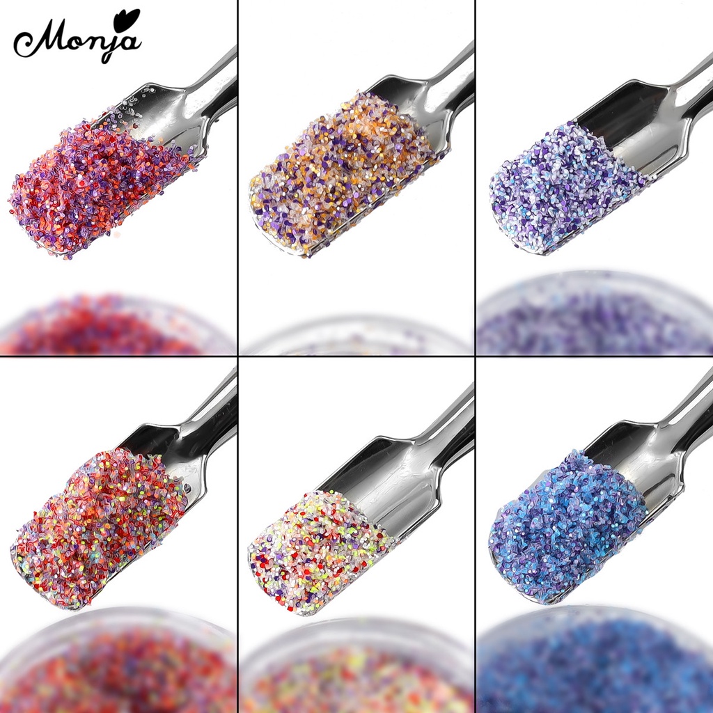 Set 6 hộp bột kim tuyến lấp lánh 3d trang trí móng tay<br>