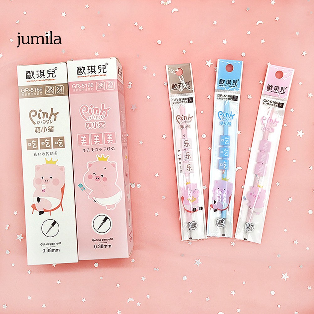 Set 20 ruột bút mực gel 0.35mm/ 0.38mm/ 0.5mm tiện dụng