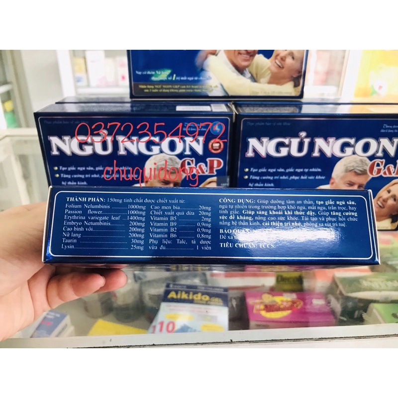 Ngủ ngon gp, Ngủ ngon g&p hỗ trợ giấc ngủ sâu hộp 30viên