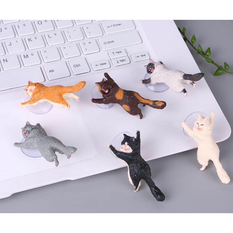 Mô hình mèo nhảy múa để bàn mini, tiểu cảnh, trang trí bàn học, bàn làm việc, tủ sách