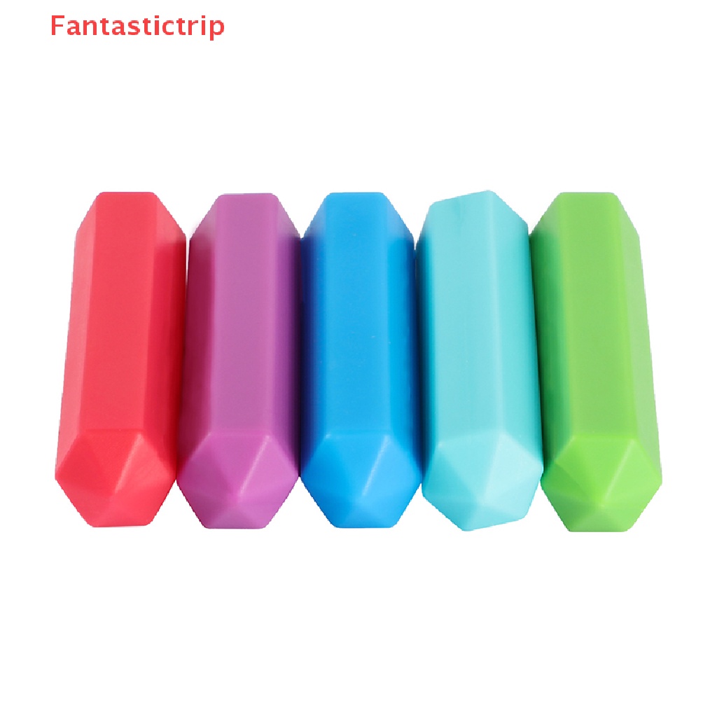 [Fantastictrip] 1 Cây Bút Chì Đồ Chơi Gặm Nướu Bằng Silicon Có Nắp Cảm Biến Mới