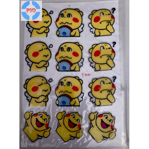 [Mẫu Ngẫu Nhiên] Bộ Tem Khủng Long Con Dập Nổi Cao Cấp, Sticker cute dán Xe Máy, Ô Tô, Mũ Bảo Hiểm, Chống Thấm