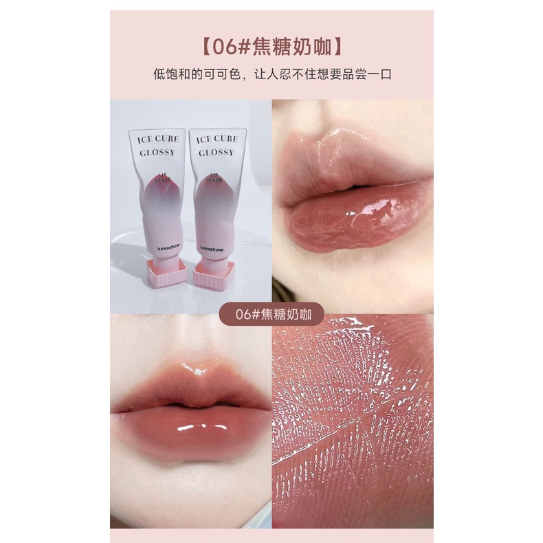 Son Môi Nước Sương Mù Sương Mù Dưỡng Ẩm Không Dính Cốc Hình Khối Lập Phương
