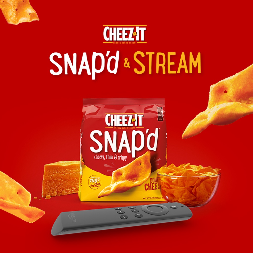 Snack phô mai Cheez-it Snap'd gói lớn 212g/ USA - Snack Cheese - Real Cheese 100% - Không Cholesterol