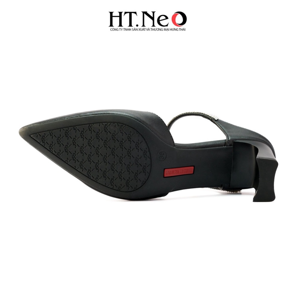 Sandal nữ HT.NEO thiết kế quai ngang đính đá, mũi nhọn trẻ trung sành điệu cực xinh SDN106