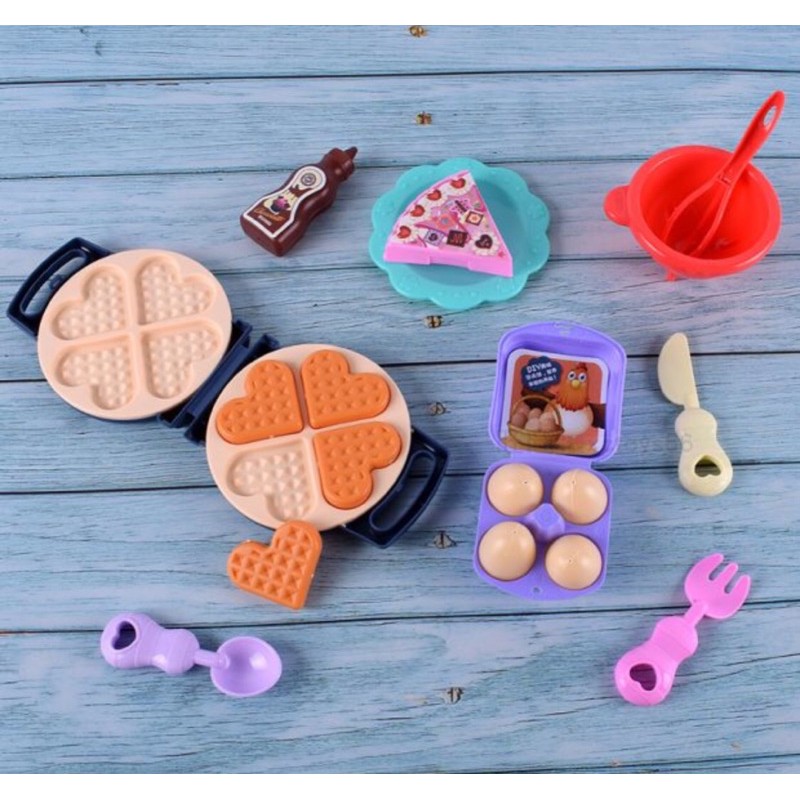 Vĩ đồ chơi bếp làm bánh kẹp, trứng cho bé 1608-9A