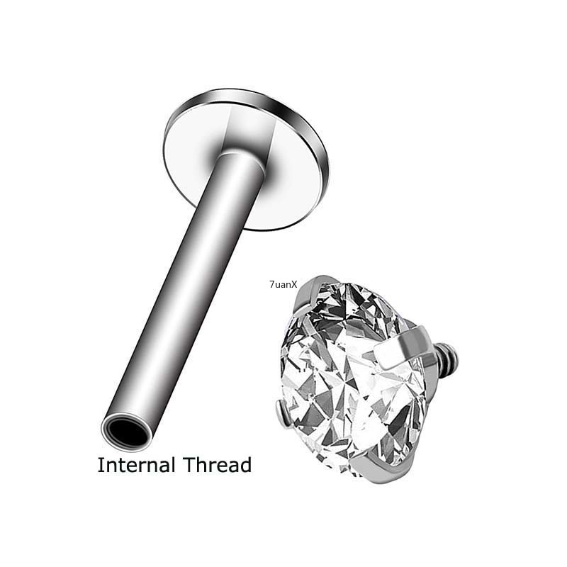 Khuyên môi phụ kiện bằng thép không gỉ cá tính 4mm 16 gauge
