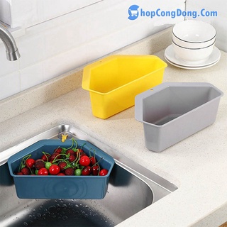 Kệ nhựa rổ nhựa tam giác đa năng đựng giẻ rửa chén, xà phòng, thực phẩm sơ chế Scd3328