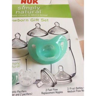 [NVMH3] Ti giả Silicon Nuk cho bé (sz 0-6m).