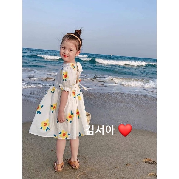 vải đũi xốp hoa cam to hot trend may váy áo mềm mát