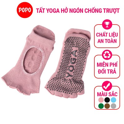 Vớ Tập Yoga POPO tất chống trượt tập thể dục êm ái, tránh hôi chân, đảm bảo an toàn YGS6