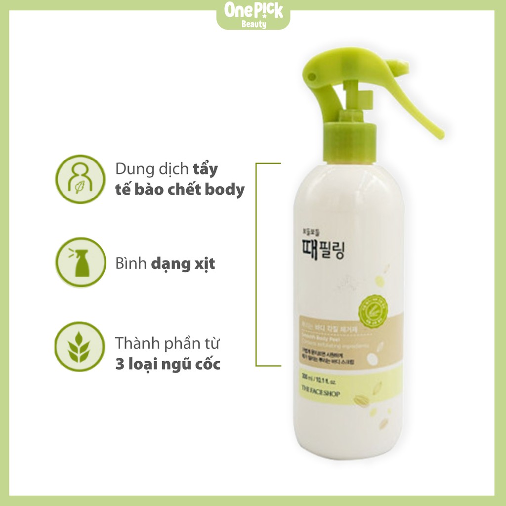 Tẩy tế bào chết toàn thân dạng xịt The Face Shop làm sạch da dịu nhẹ với thành phần tự nhiên an toàn