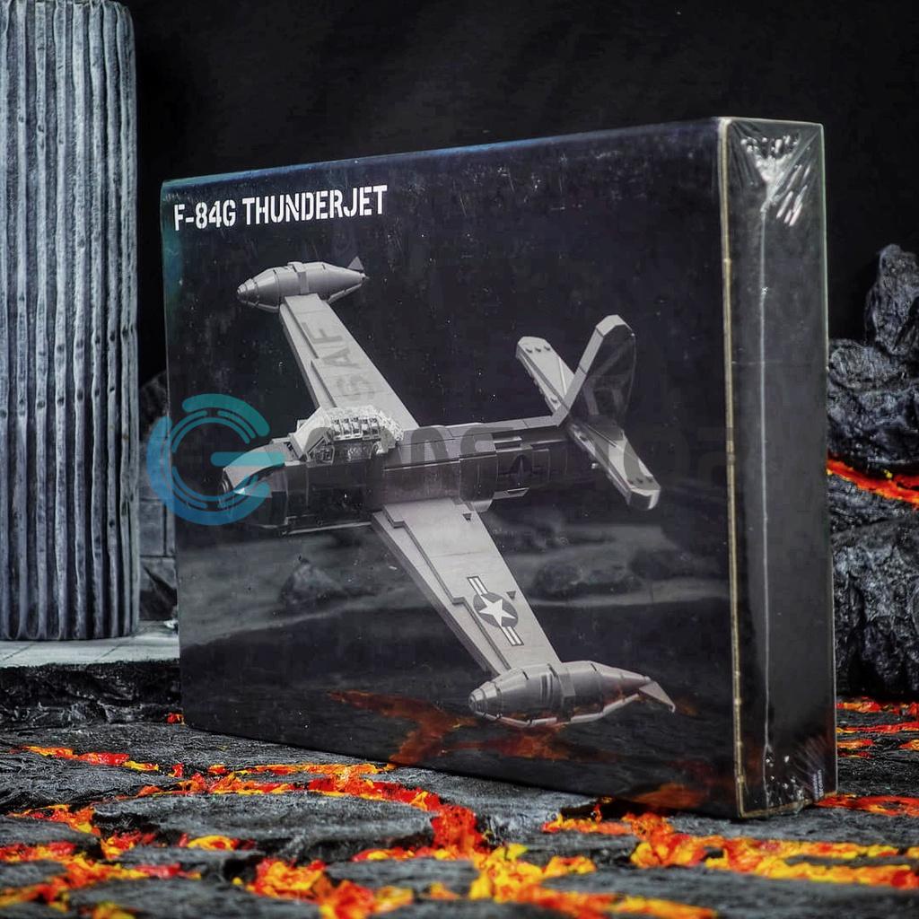 Mô hình Lego F 84G Thunderjet Turbojet Fighter Bomber Brickmania Mô hình lắp ráp Nhựa PVC ABS Chính hãng Nhật LEGOBM01