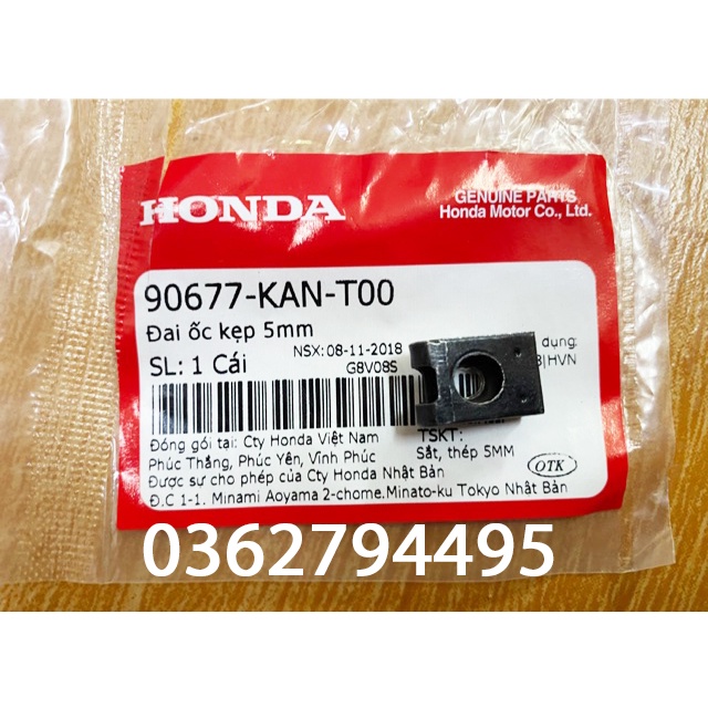 Đai ốc kẹp 5mm/ kẹp sắt 5mm Zin chính hãng Honda