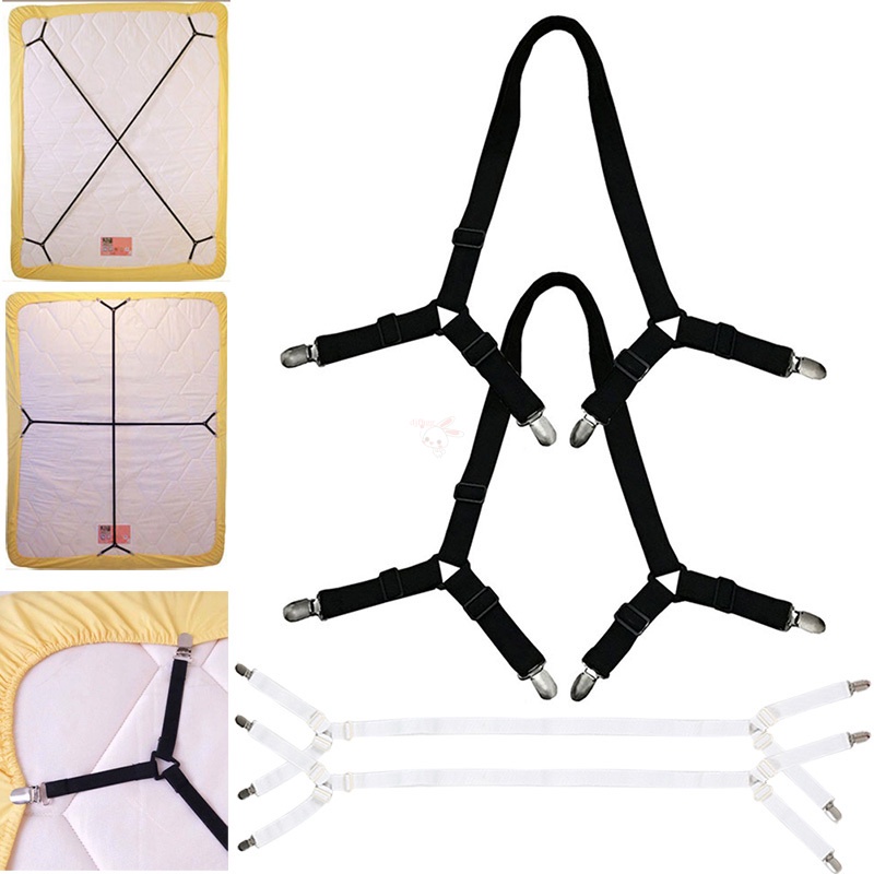 Set 2 Dây Chằng Góc Ga Giường Co Giãn Có Thể Điều Chỉnh