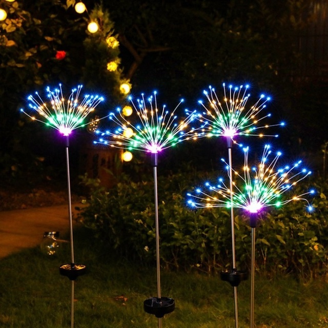 Đèn LED WELPUR hình pháo hoa màu sắc trắng ấm chống thấm nước trang trí hàng lang sân vườn