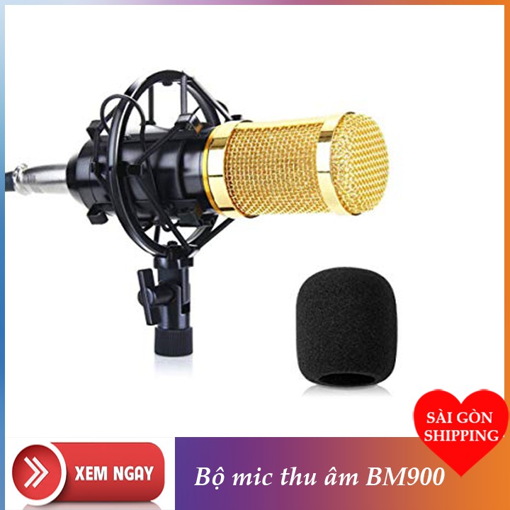 Micro Karaoke Livestream Thu Âm BM900 Hát Nhẹ Nghe Hay 3 Màu